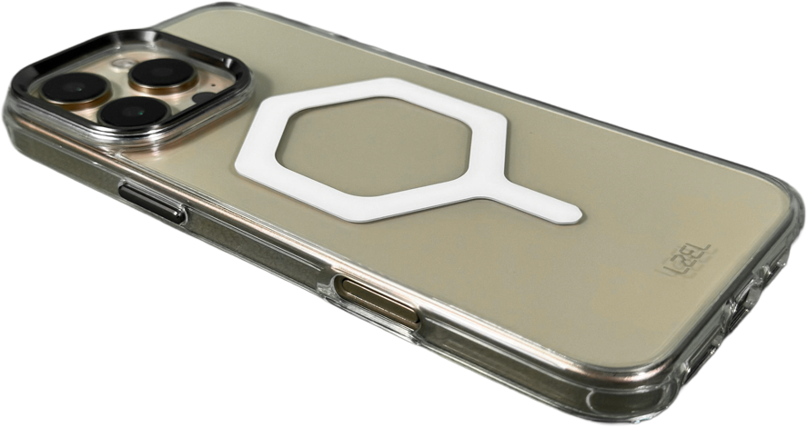 LZEL iPhone 16 Pro Max Mag Octa Shield Clear Case | White LZEL iPhone 16 Pro Max Mag Octa Shield Clear Case | White